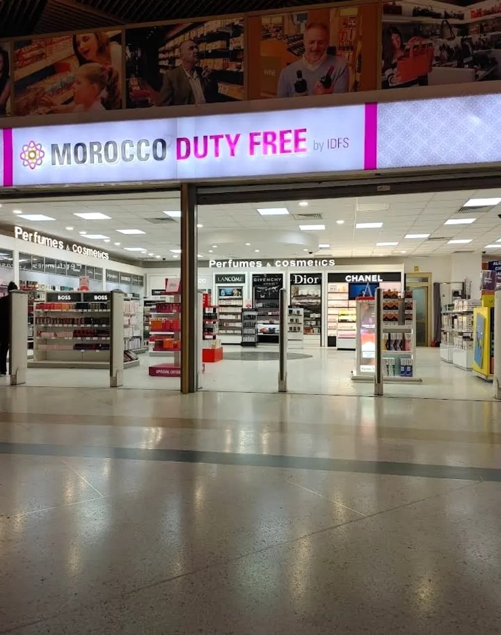 Morocco Duty Free shop inside Agadir Airport